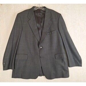 BOTANY 500 Sport Coat Suit Blazer Gray Tweed Mens 44 PTR Specked Button USA